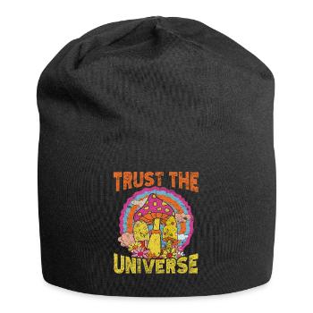 Trust The Universe Hippie Mushroom - Jersey Beanie - black - Front