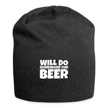 Funny School Pupil Beer Lover Gift - Jersey Beanie - black - Front