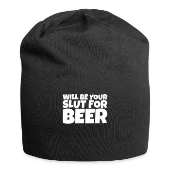 Adulte Humour Ironique Perv Bière Amateur Cadeau - Bonnet en jersey - noir - Devant