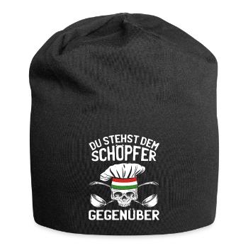 Koch Italien Küche - Schöpfer Gegenüber - Jersey-Beanie - Schwarz - Vorne