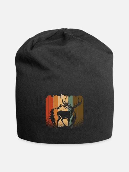 Elch - Jersey-Beanie - Schwarz