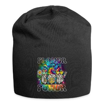 Flower Power Gnomes Tie Dye Peace - Jersey-Beanie - Schwarz - Vorne