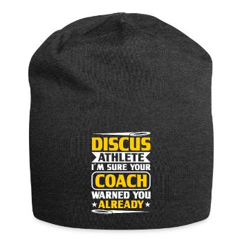 Diskuswurf Diskuswerfer Leichtathletik Diskus - Jersey-Beanie - Anthrazit - Vorne