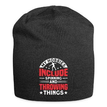 Diskuswurf Diskuswerfer Leichtathletik Diskus - Jersey-Beanie - Anthrazit - Vorne