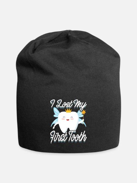 Ich Habe Meinen Ersten Zahn Verloren Zahnfee - Jersey-Beanie - Schwarz