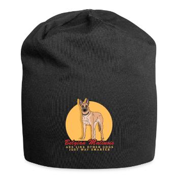 Belgian Shepherd Malinois Dogs Gift - Jersey Beanie - black - Front