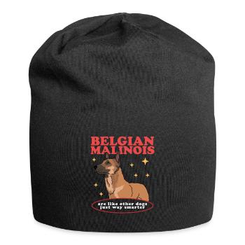 Belgian Shepherd Dog | Malinois Dog Gift - Jersey Beanie - black - Front