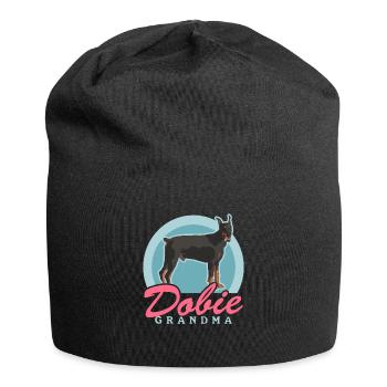 Doberman Dobie Grandma Dog Owner Gift - Jersey Beanie - black - Front
