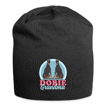Doberman Dobie Grandma | Dog Owner Gift - Jersey Beanie - black - Front