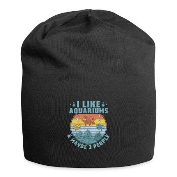 I Like Aquariums & Maybe 3 People Aquarium Owner - Jersey-Beanie - Schwarz - Vorne