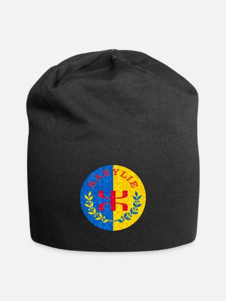 Drapeau Kabylie - écriture tifinagh - Bonnet en jersey - noir