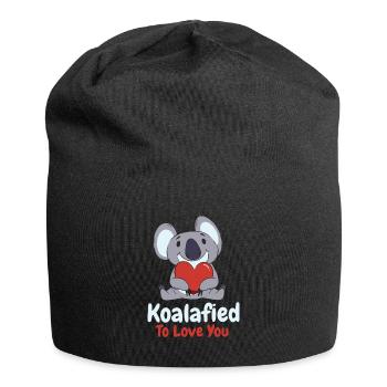 Valentine's Day Koala Love Wildlife Koala Lover - Jersey Beanie - black - Front