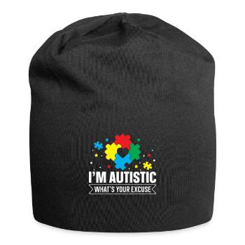 I'm autistic what's your excuse - Jersey-Beanie - Schwarz - Vorne