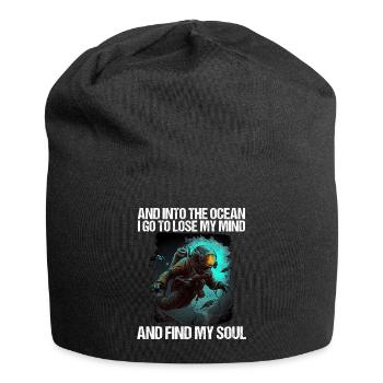Tauchen Taucher Taucherin - Jersey-Beanie - Schwarz - Vorne
