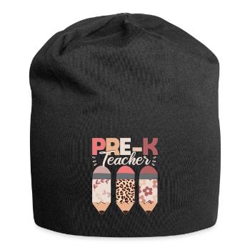 Pre-K Teacher Boho Teaching Back to School Class - Jersey Beanie - black - Front