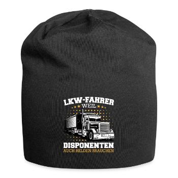 LKW Fahrer Fernfahrer Lastkraftwagenfahrer - Jersey-Beanie - Schwarz - Vorne