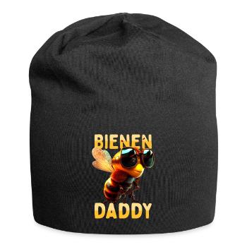 Bienen Daddy Honig Bienenzüchter Papa Vatertag Dad - Jersey-Beanie - Schwarz - Vorne