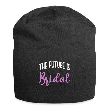 L’avenir est cadeau de chemise de mariée - Bonnet en jersey - charbon - Devant