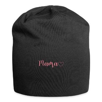 Mama Schriftzug - Jersey-Beanie - Schwarz - Vorne