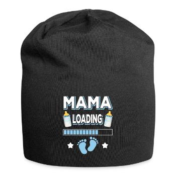 Maman Chargement Maman Mères Maman Maman Fête des mères - Bonnet en jersey - noir - Devant
