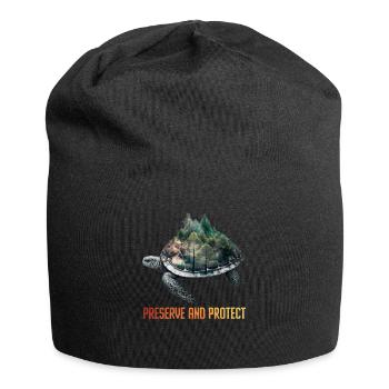 Protection des espèces, animaux en voie de disparition, nature - Bonnet en jersey - noir - Devant
