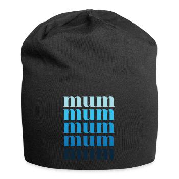 mum blau - Jersey-Beanie - Schwarz - Vorne