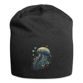 Qualle - Jersey-Beanie - Schwarz - Vorne