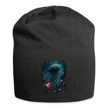 Qualle - Jersey-Beanie - Schwarz - Vorne