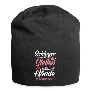 Schlager Schlagermusik Schlager Fan - Jersey-Beanie - Schwarz - Vorne