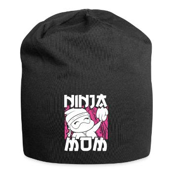 Maman ninja mignonne - Bonnet en jersey - noir - Devant