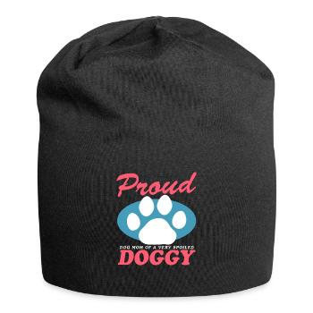 Hundemama Hundebesitzerin Frauchen Hunde Geschenk - Jersey-Beanie - Schwarz - Vorne