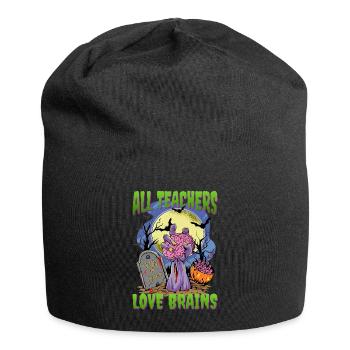 All Teachers Love Brain Zombie Teachers - Jersey Beanie - black - Front