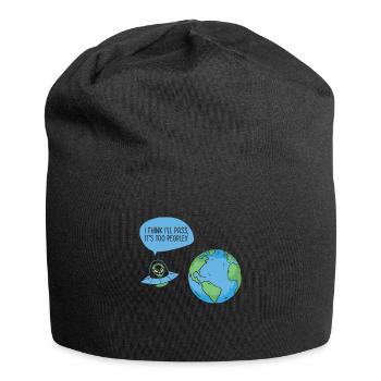 Weltraum Alien Astronomie Alien Raumschiff Comic - Jersey-Beanie - Schwarz - Vorne