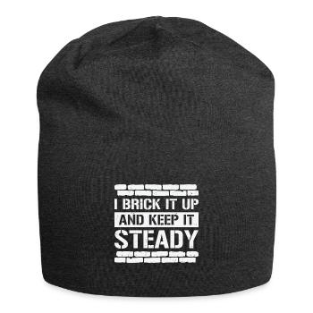 Bricklayer Brick Mason Masonry - Jersey Beanie - charcoal grey - Front