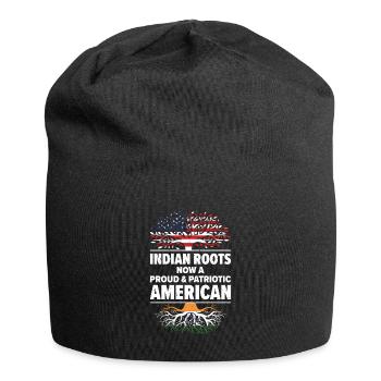 Geboren in Indien Indien Amerikaner USA - Jersey-Beanie - Schwarz - Vorne