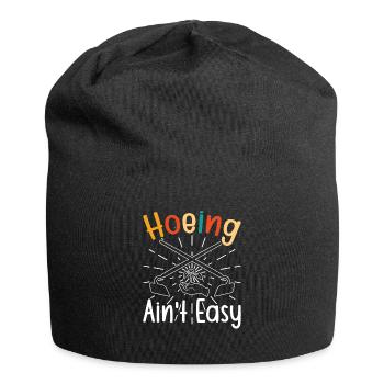 Hoeing ain't easy - Jersey-Beanie - Schwarz - Vorne