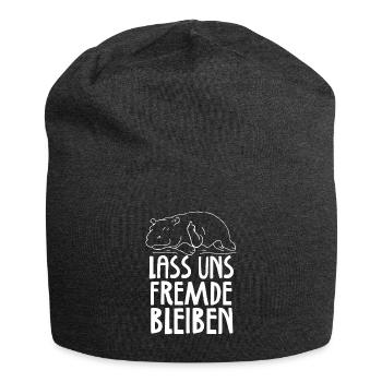 Lass Uns Fremde Bleiben - Jersey-Beanie - Anthrazit - Vorne