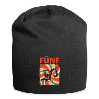 5. Geburtstag Bagger 5 Geburtstagshirt - Jersey-Beanie - Schwarz - Vorne
