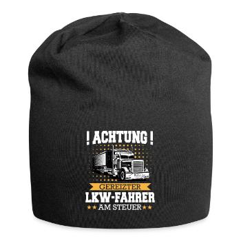 LKW Fahrer Fernfahrer Lastkraftwagenfahrer - Jersey-Beanie - Schwarz - Vorne