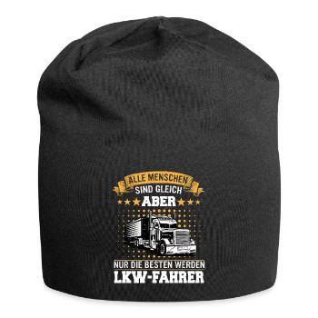 LKW Fahrer Fernfahrer Lastkraftwagenfahrer - Jersey-Beanie - Schwarz - Vorne
