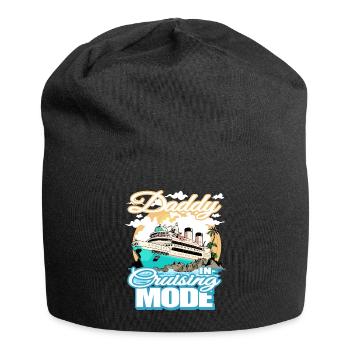 Daddy Cruising Mode Vacation Boat Trip - Jersey Beanie - black - Front