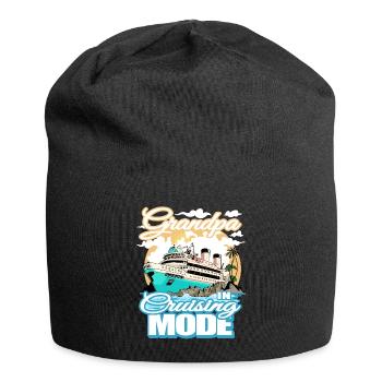 Grandpa in driving mode - boat trip - Jersey Beanie - black - Front