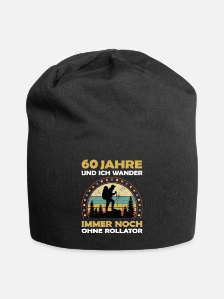 Lustiges 60 Jahre alt Geburtstag Berge & Wander - Jersey-Beanie - Schwarz