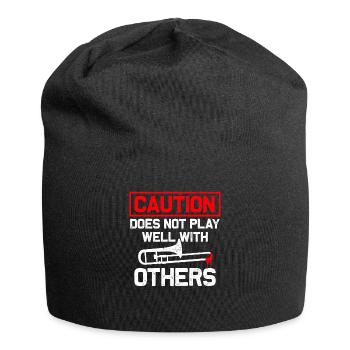 trombone, trombonist, wind orchestra, brass band - Jersey Beanie - black - Front