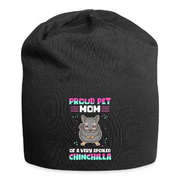 Chinchilla Maman Propriétaire Chinchillas Cadeau - Bonnet en jersey - noir - Devant