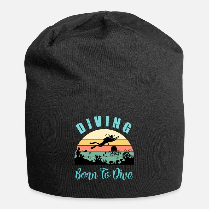 Plongée née pour le plongeur Taucher - Bonnet en jersey - noir
