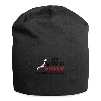 Nothing Scares Me Japanese Wife Japan - Jersey Beanie - black - Front