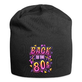 1980, 1980er Jahre, Retro Spruch Back To The 80s - Jersey-Beanie - Schwarz - Vorne