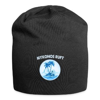 Mykonos ruft - Jersey-Beanie - Schwarz - Vorne