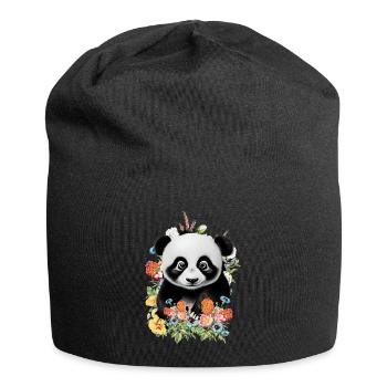 Panda - Jersey Beanie - black - Front
